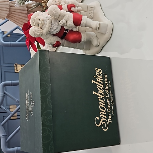 Vintage Dept 56 Snowbabies Guest Collection '..And We've Been Really Good' Santa - Picture 6 of 9